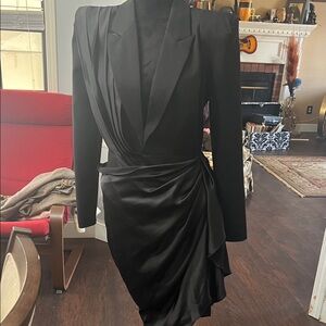 Fashion Nova Elegant Black Long Sleeve Dress